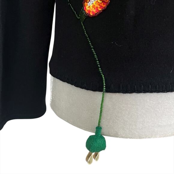 Michael Simon Sequin Christmas Lights with Cord & Plug Black Size Small NWT - Picture 5 of 7